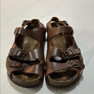 BIRKENSTOCK Brown Leather Sandals